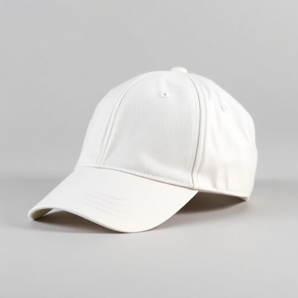 Ecru washed cotton baseball cap