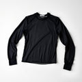 Black sheer mesh long sleeve top