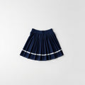Navy pleated micro skirt