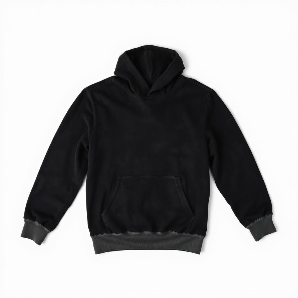 Washed black heavyweight hoodie